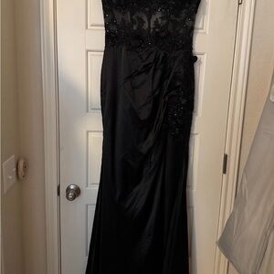 Sophisticated Black Sequin Wedding Gown